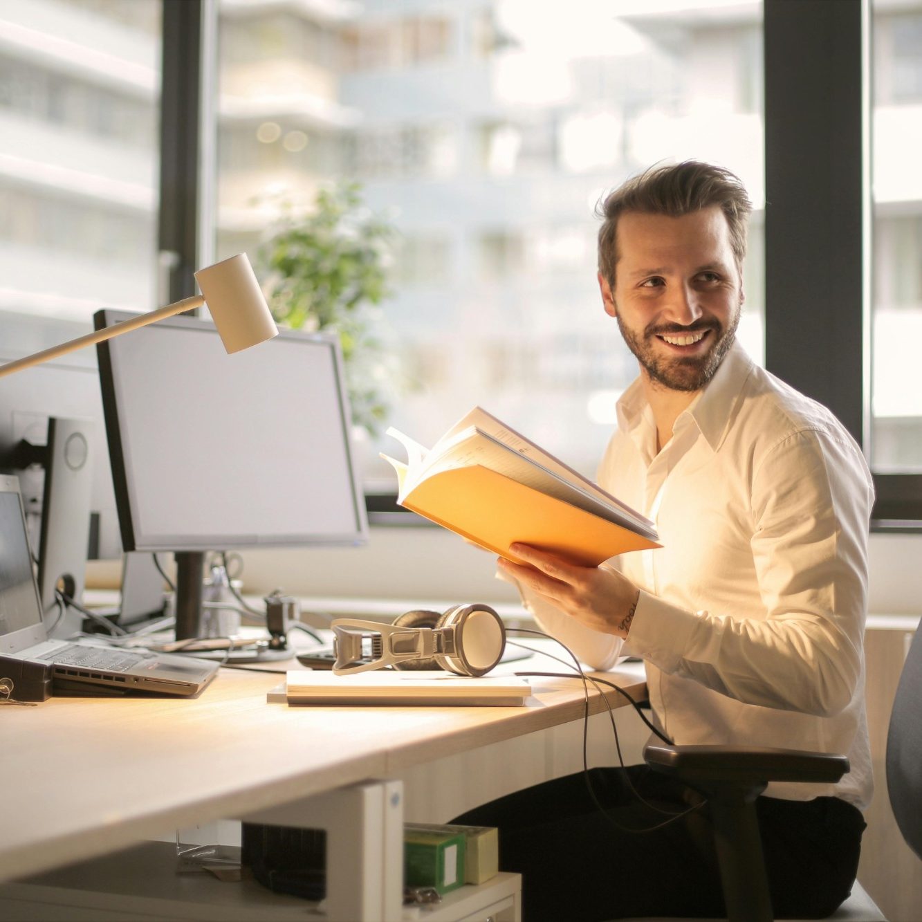 Office worker at desk